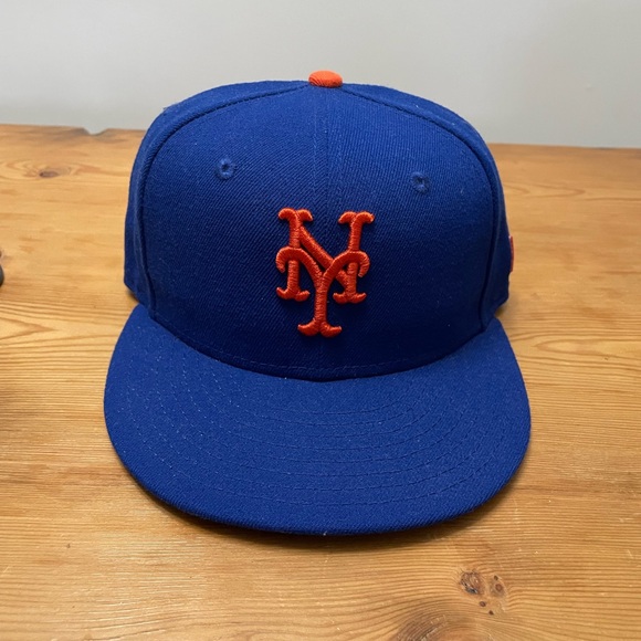 New York Mets MLB on-field hat - fitted size 7 - Picture 1 of 3